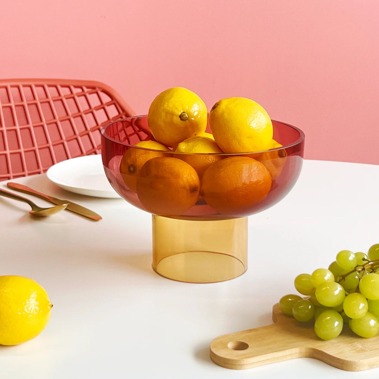 Cloudnola Tip Top Glass Bowl - Pink/Yellow