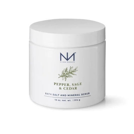 Niven Morgan Pepper Sage & Cedar Bath Salt and Mineral Scrub