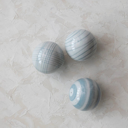 Hand Painted Ceramic Spheres- 3"