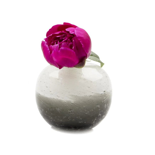 Ligne Sphere Glass Vase- Black and White