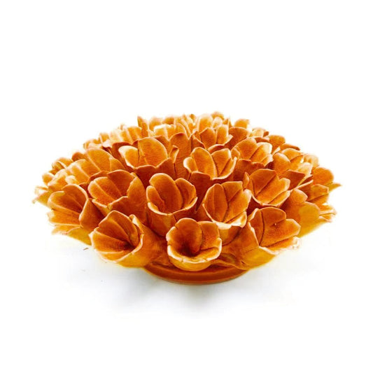 Chive Sea Polyp Ceramic Flower- Orange