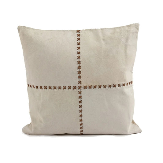 Giselle Hair on Hide 20"x20" pillow- Natural/Brown