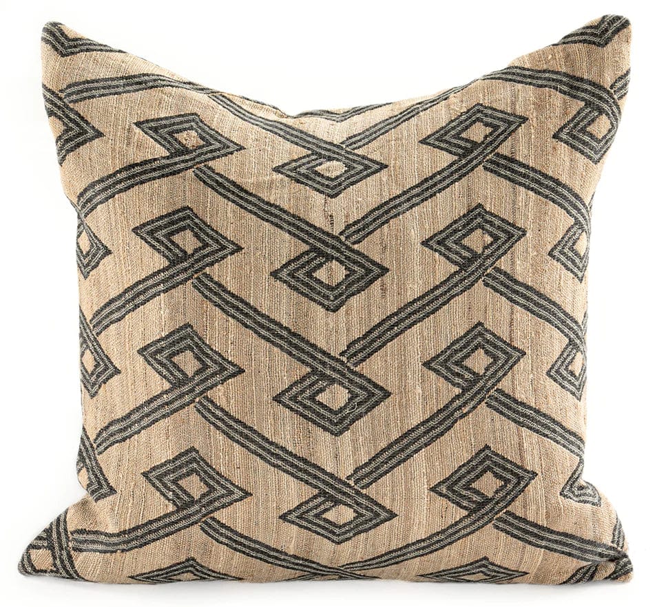 Kalahari Woven Linen and Silk Pillow 20" x 20"