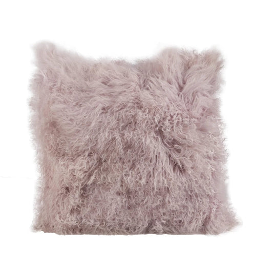 Tibetan Longwool Lamb 20"x 20" Pillow-Powder Purple