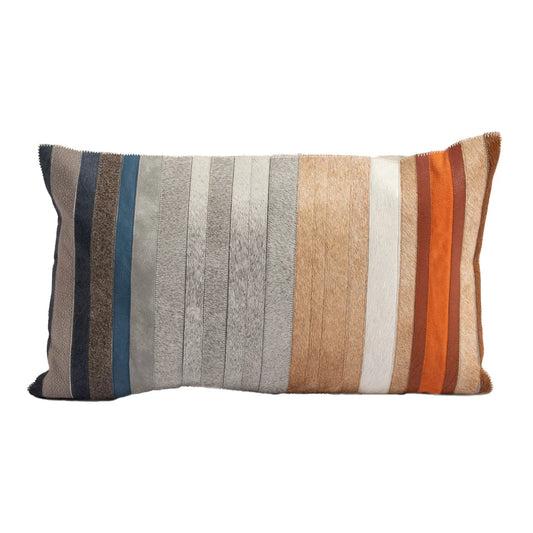 Multi Stripe Hair on Hide Stripe 12"x20" Pillow