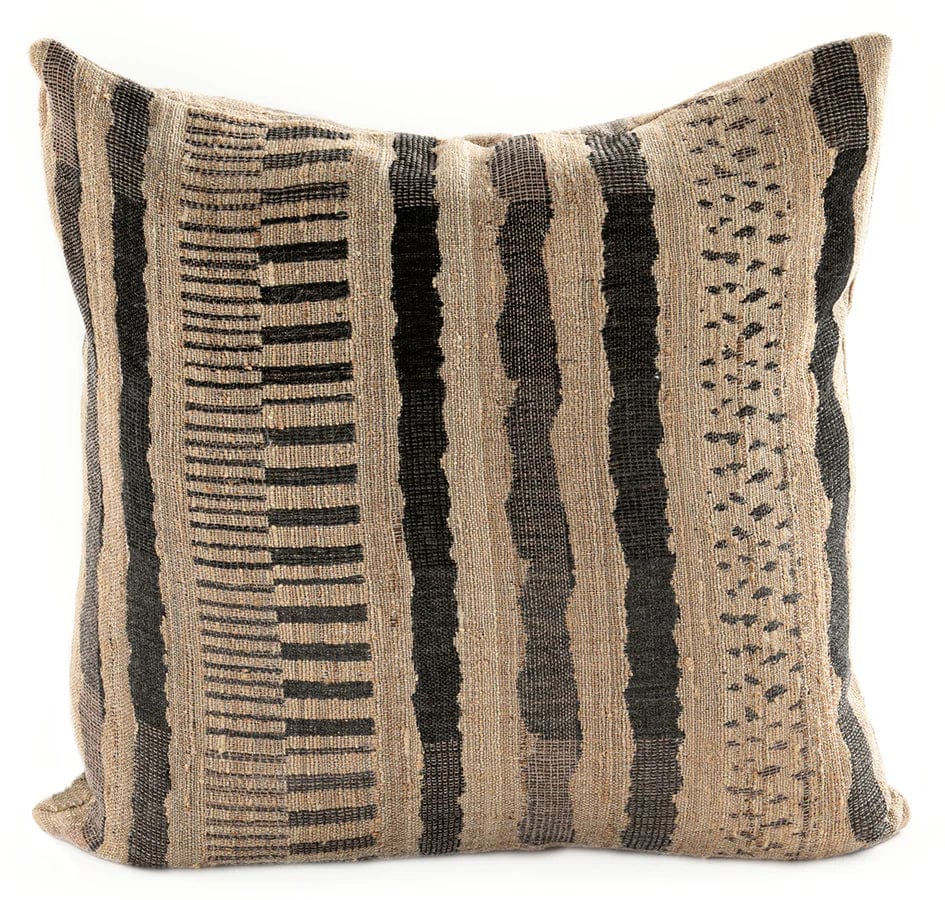 Safari Woven Linen and Silk Pillow - 20" x 20"