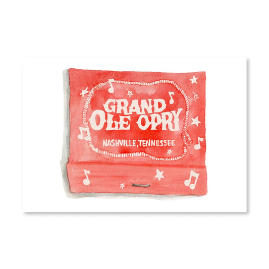 Furbish "Grand Ole Opry" Matchbook Print - 5" x 7"