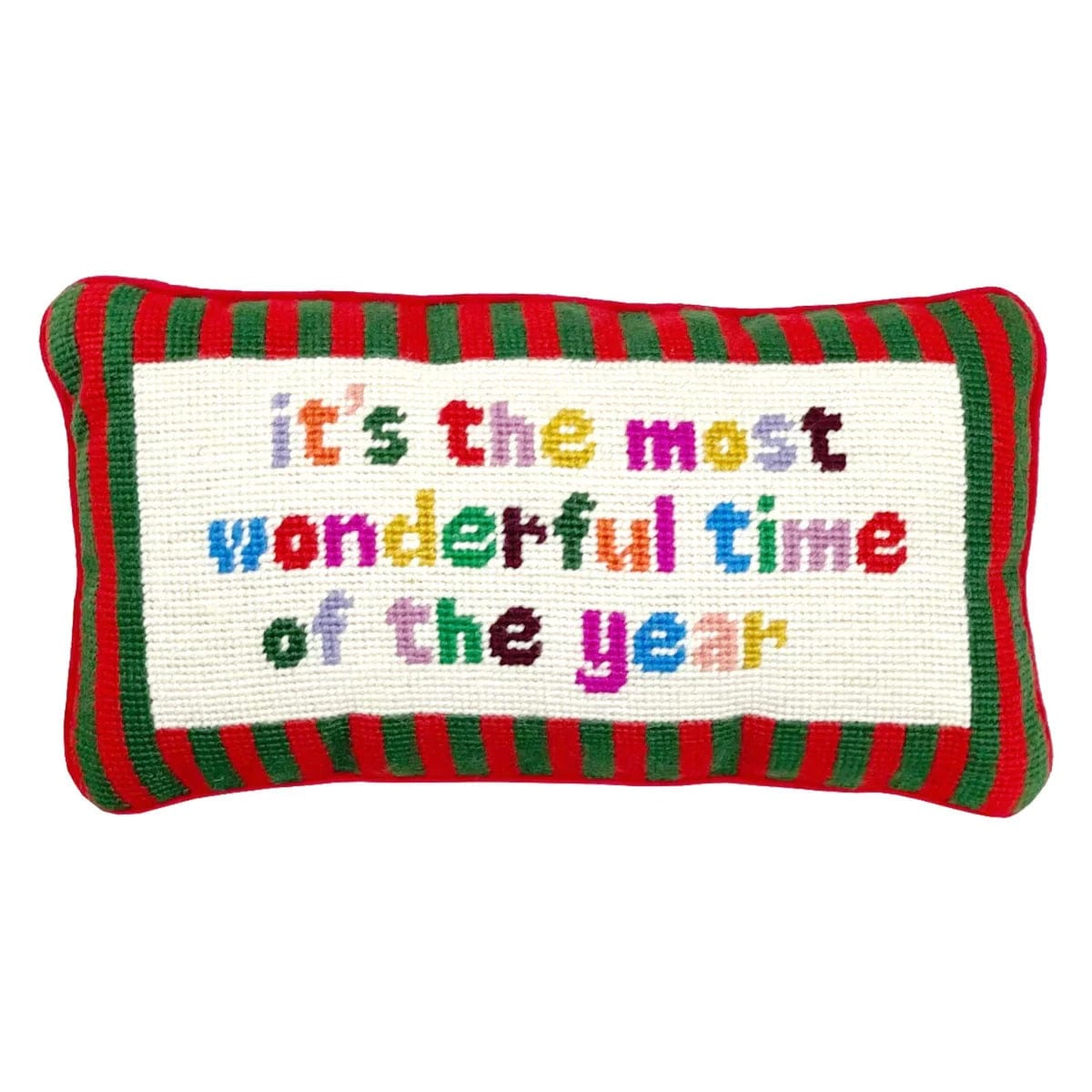 Furbish Most Wonderful Time of the Year Needlepoint Pillow