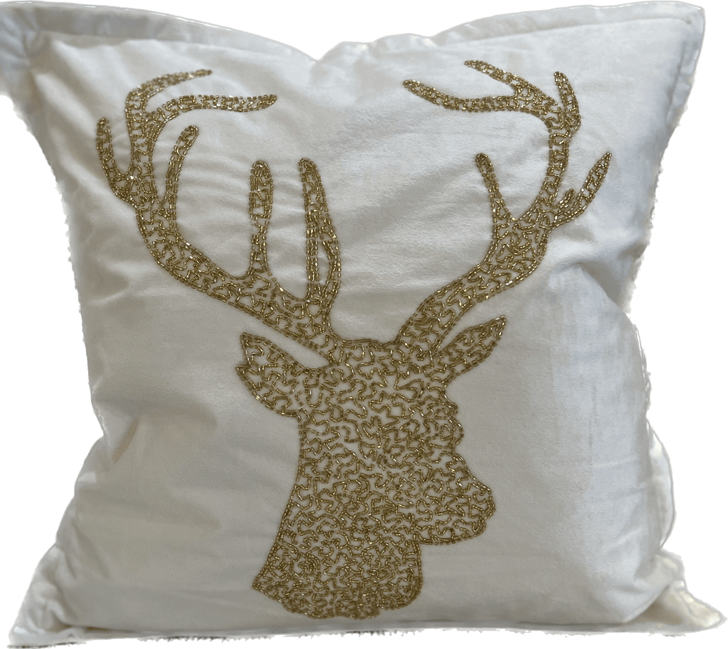 Holiday Velvet Reindeer Pillow