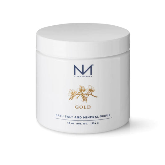 Niven Morgan Gold Bath Salts and Mineral Scrub