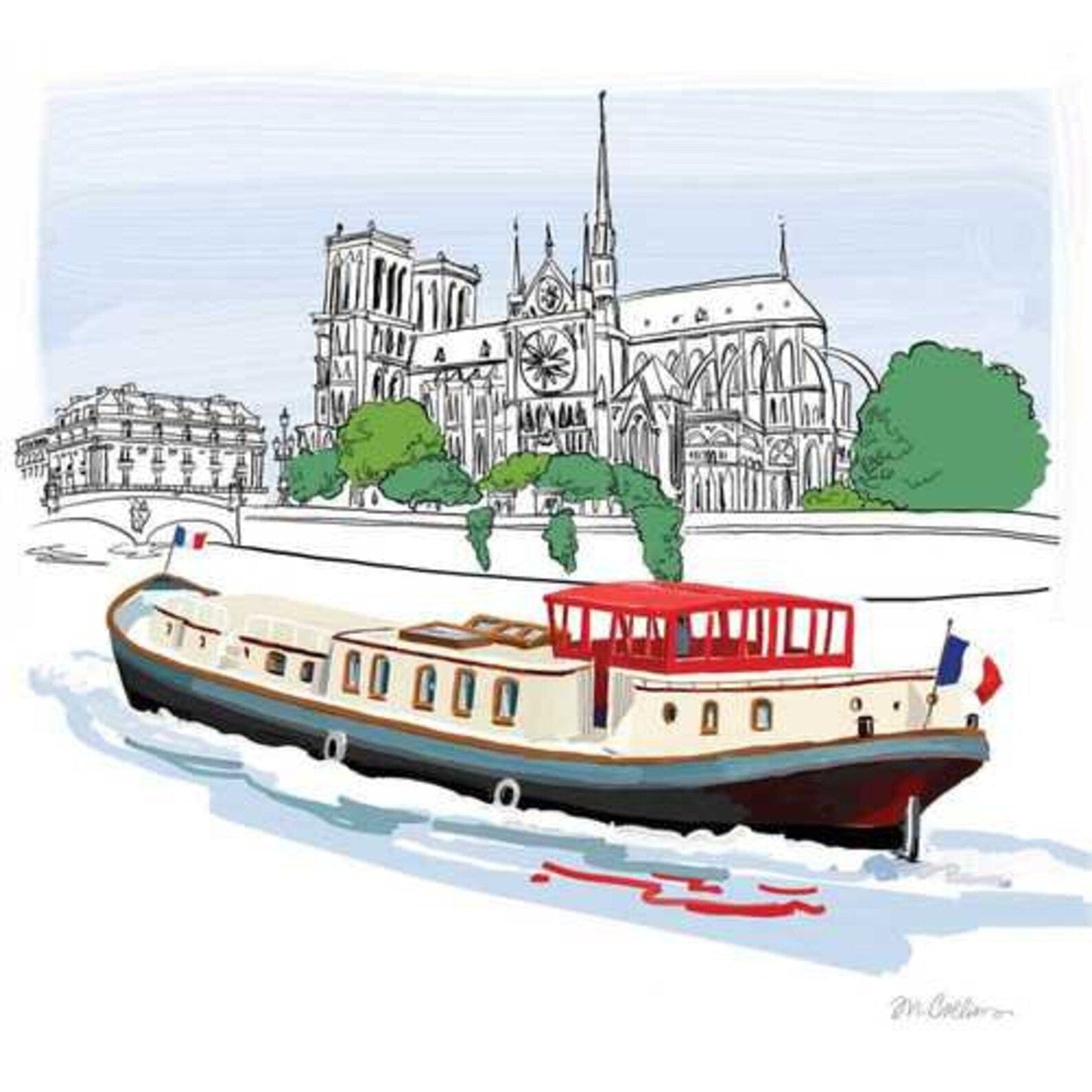 Bateau de Paris Beverage Napkins