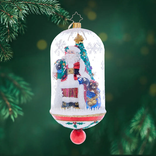 Christopher Radko "Holly Holiday Dome Santa" Ornament