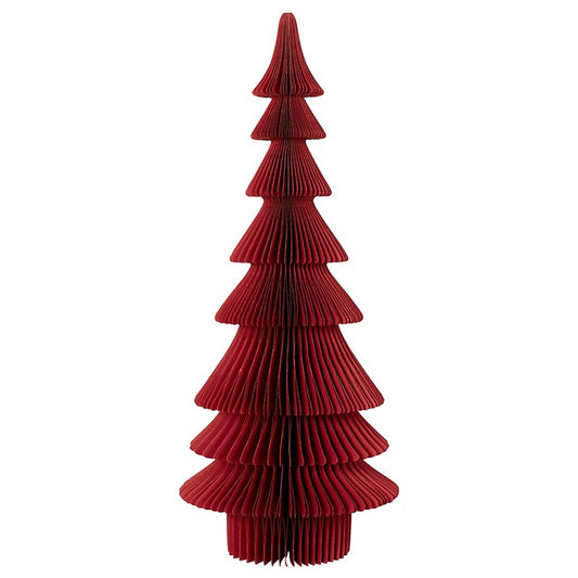 Honeycomb Paper Siberian Fir Tree 18" Deep Red