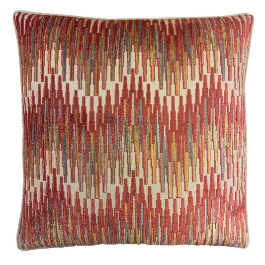 Dixie Hill Cut Velvet Pillow - Ginger