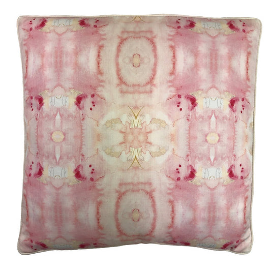 Eloise Printed Linen Pillow- Blushing