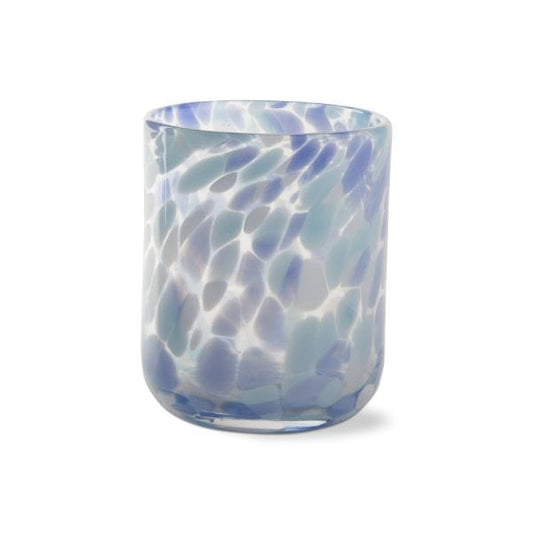 Confetti Double Old Fashioned Glass - Blue