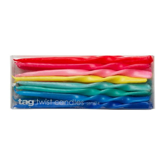 Mini Twisted Taper Candles - Set of 24