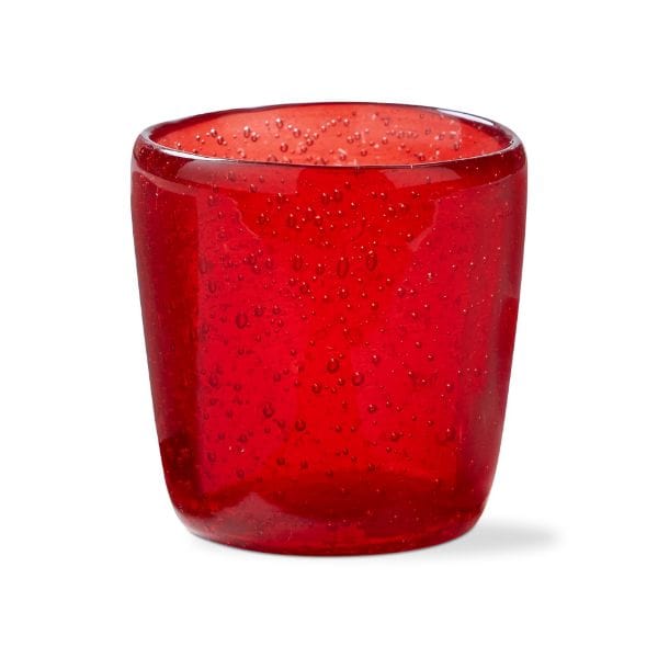 Blown Glass Red Tealight Holder