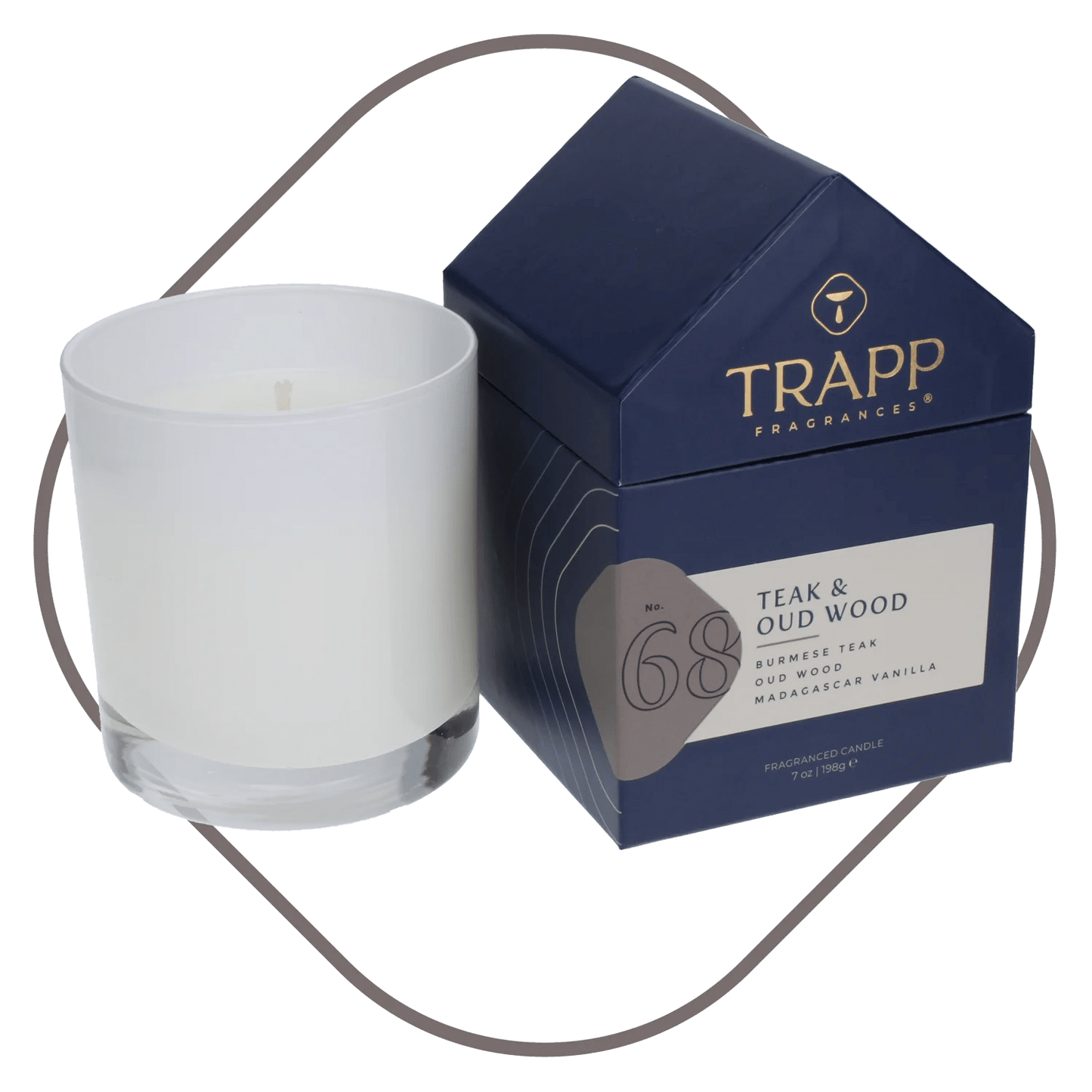 Trapp No. 68 Teak and Oud Wood Candle in Signature House Box