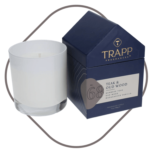 Trapp No. 68 Teak and Oud Wood Candle in Signature House Box