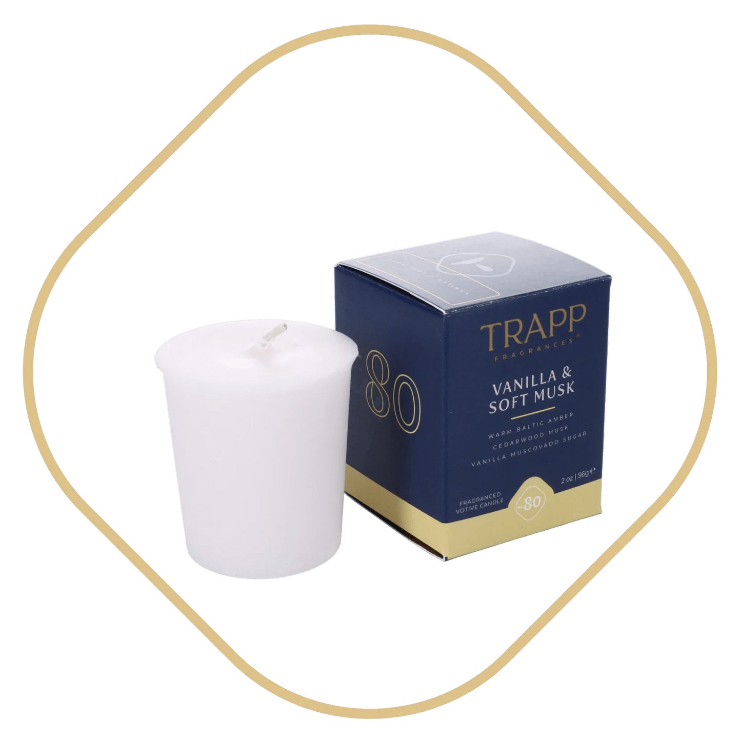 Trapp No. 80 Vanilla & Soft Musk 2 oz Votive Candle