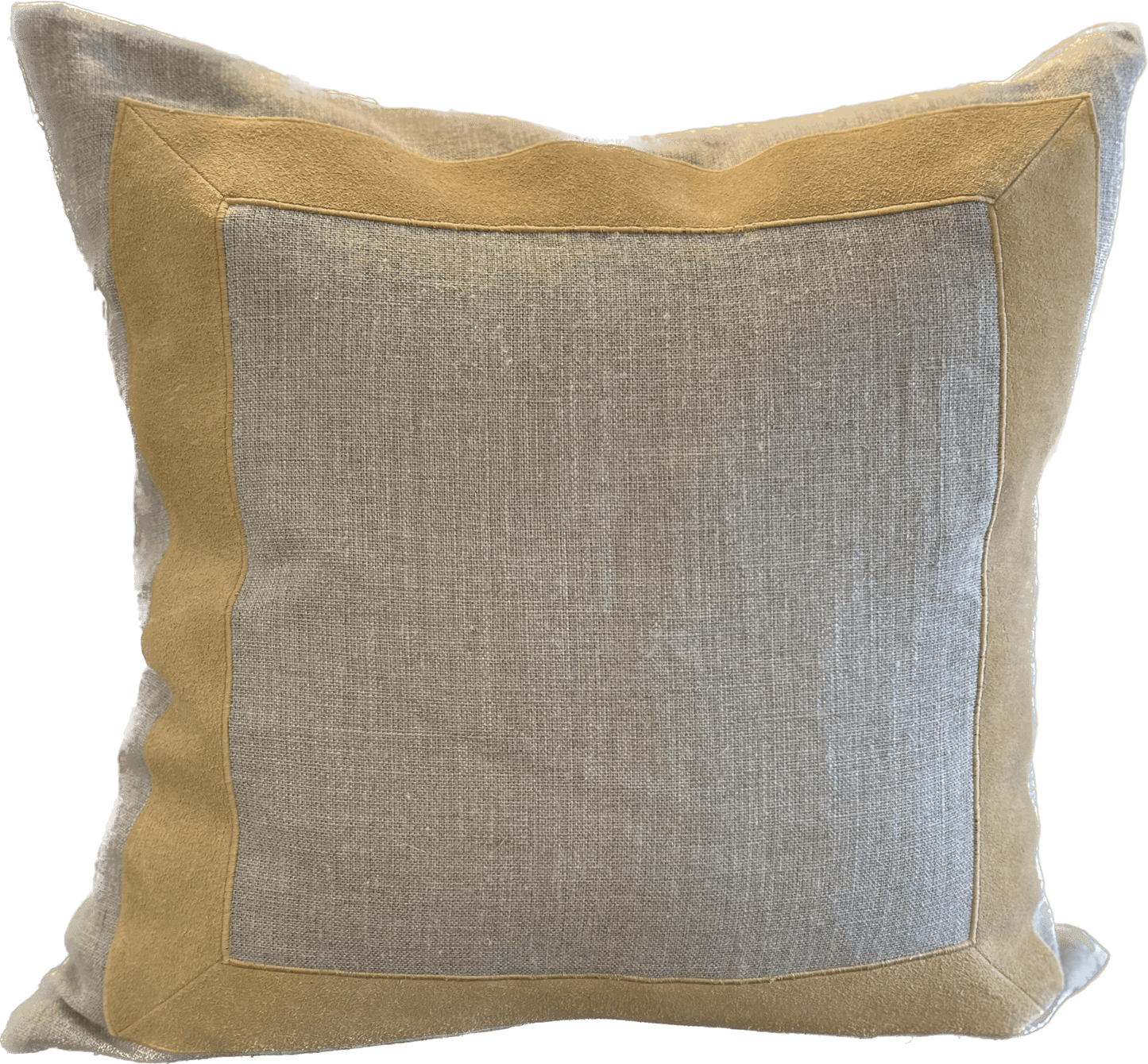 Suede Square Linen and Suede 22" x 22" Pillow