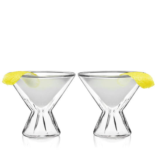 Double Walled Martini Glasses- Set of 2