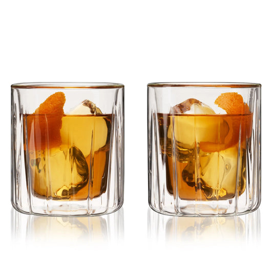 Double Walled Rocks Glasses- Set of 2