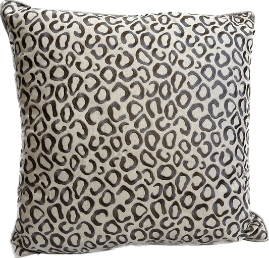 Mancala 24"x24" Linen Embroidered Pillow