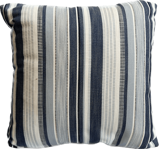 James 24"x24" Navy Stripe Pillow