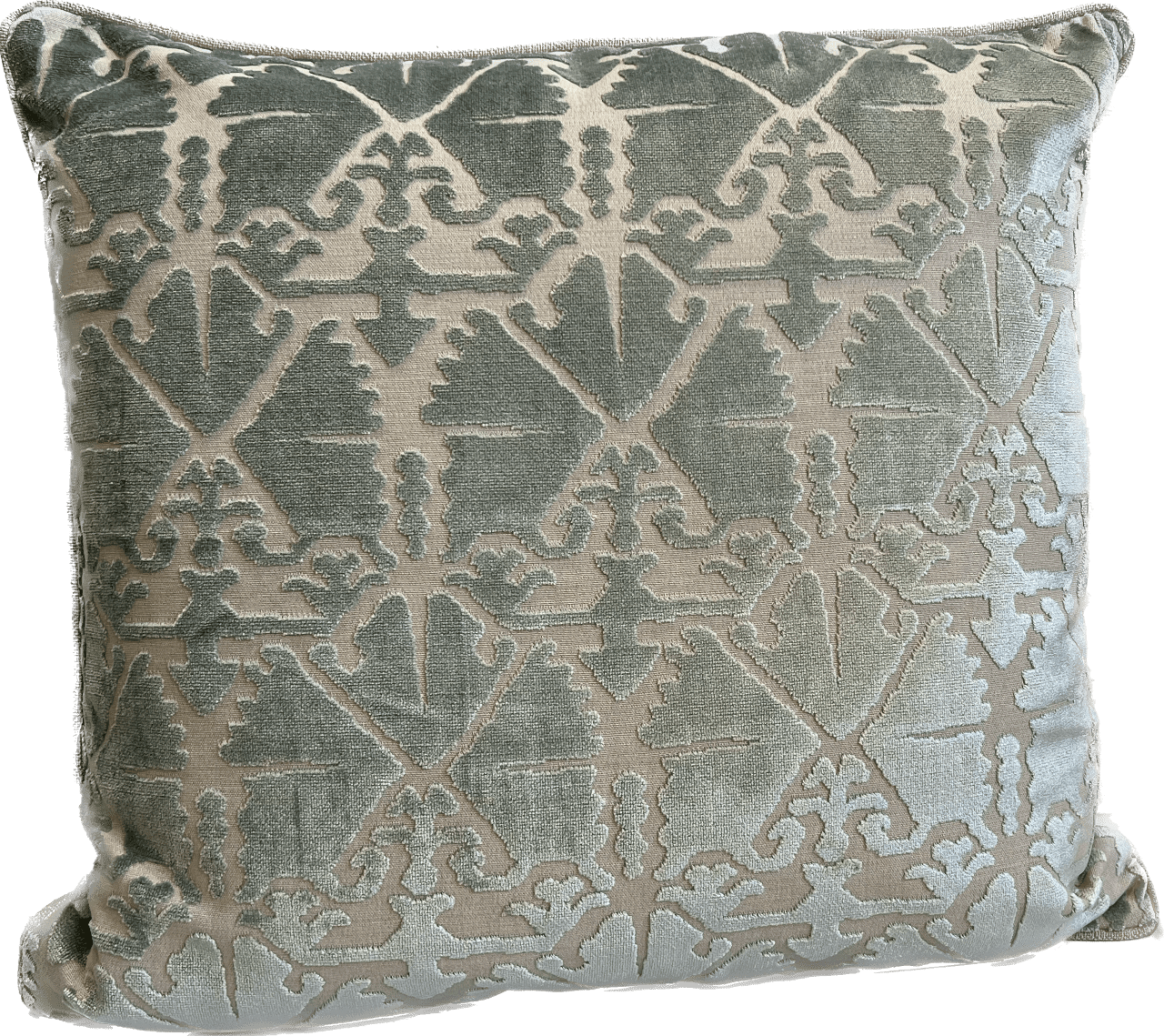 Arrow Aqua 24"x24" Cut Velvet Pillow