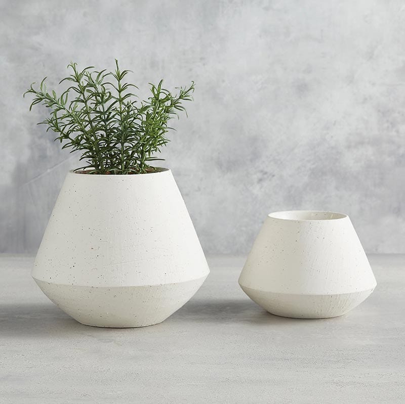 Ceramic Two-Tone Textured Pot