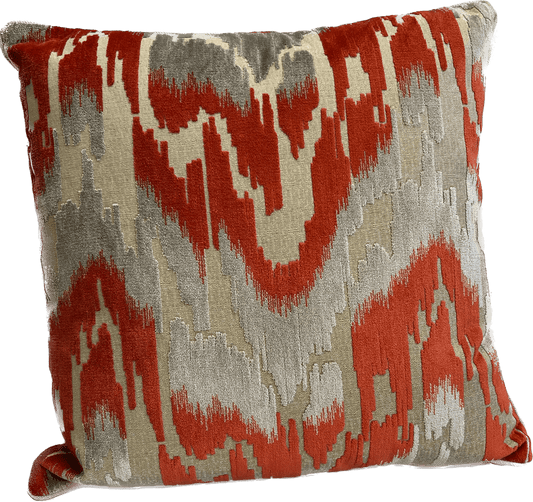 Diamo 24"x24" Spice Cut Velvet Pillow