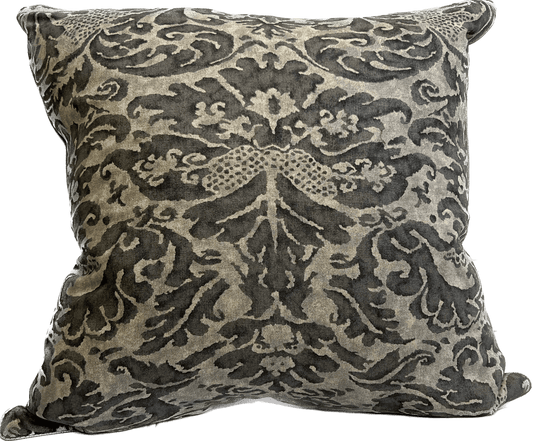 Emma 22"x22" Linen Paisley Pillow