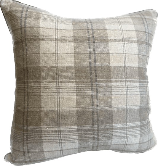 Hank 22"x22" Linen Plaid Pillow