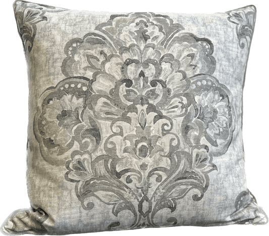 Juliette 24"x24" Linen Medallion Print Pillow