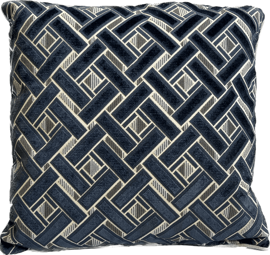 Kelly 24"x24" Cut Velvet Geometric Pillow